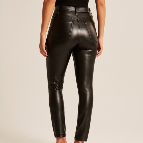 Vegan Leather High Rise Skinny Pants - Picture 2 of 7